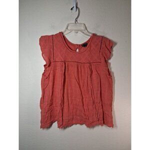 New Directions Sleeveless Top Casual Boho Cottage 100% Cotton Peach Top Size XL